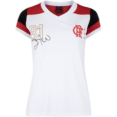 Camiseta do Flamengo Feminina Braziline Babylook Zico Retrô - Foto 8