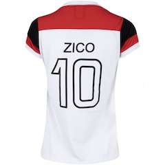 Camiseta do Flamengo Feminina Braziline Babylook Zico Retrô - Foto 9
