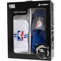 Chinelo Rider NBA Jam Slide + Meia Cano Alto - Adulto - Foto 9