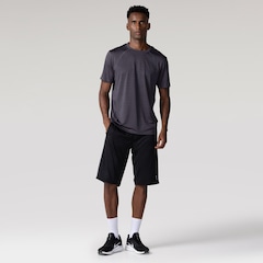 Camiseta Masculina Oxer Manga Curta Média Compressão Flat Mescla - Foto 3