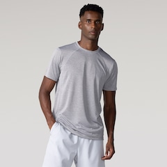 Camiseta Masculina Oxer Manga Curta Média Compressão Flat Mescla - Foto 1
