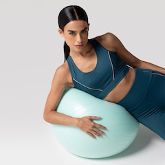 Top Fitness com Bojo Removível Oxer Alça Cruzada Textura Média Sustentação Adulto - Foto 1