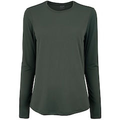 Camiseta Feminina Oxer Manga Longa Crepe Antiodor - Foto 1