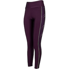 Calça Legging Feminina Oxer Brilho Vivo Lateral Cós Médio Média Compressão - Foto 5