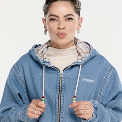 Jaqueta Piet Com Capuz Washed Denim - Foto 6