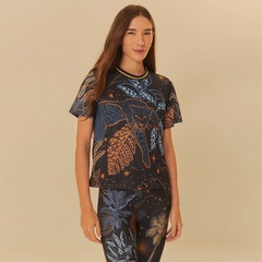 Camiseta Feminina Farm Manga Curta Dry Floresta Estelar - Foto 1