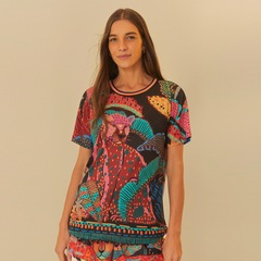 Camiseta Feminina Farm Manga Curta Dry Onça Cool - Foto 1
