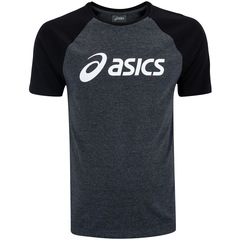 Camiseta Masculina ASICS Manga Curta Meia Malha Raglan - Foto 1