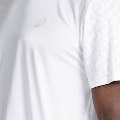 Camiseta Masculina ASICS Manga Curta Jacquard Antiodor Cava Tradicional - Foto 4