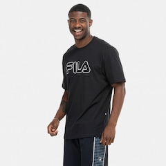 Camiseta Masculina Fila Manga Curta Letter Outline - Foto 5