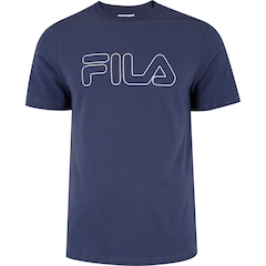 Camiseta Masculina Fila Manga Curta Letter Outline - Foto 1