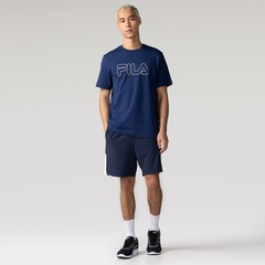 Camiseta Masculina Fila Manga Curta Letter Outline - Foto 4