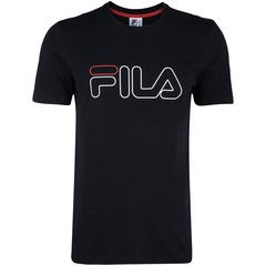 Camiseta Masculina Fila Manga Curta Letter Outline - Foto 1