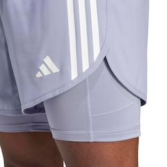 Bermuda 2 em 1 Masculina adidas Own The Run Excite 3 Stripes - Foto 4