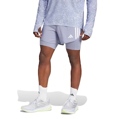 Bermuda 2 em 1 Masculina adidas Own The Run Excite 3 Stripes - Foto 1
