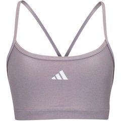 Top Fitness sem Bojo adidas Baixa Sustentação Latin Fit Solid Adulto - Foto 2