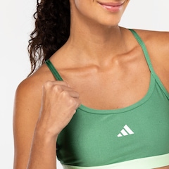 Top Fitness sem Bojo adidas Baixa Sustentação Latin Fit Solid Adulto - Foto 3