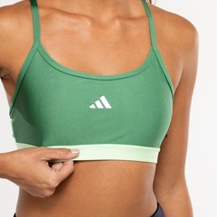 Top Fitness sem Bojo adidas Baixa Sustentação Latin Fit Solid Adulto - Foto 4