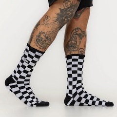 Meia Vans Cano Alto Checkerboard Crew - Foto 5