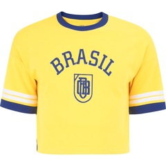 Blusa Cropped Feminina CBB Basquete Brasil - Foto 1