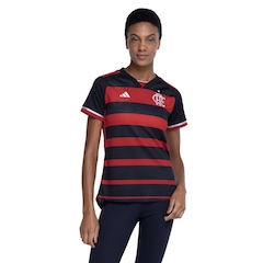 Camisa do Flamengo I 24 adidas Feminina Torcedora - Foto 2