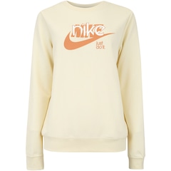 Blusão Feminino Nike sem Capuz Sportswear Club FLC FT GX Crew - Foto 1