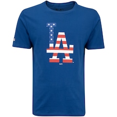 Camiseta dos Los Angeles Dodgers New Era MLB Masculina Core USA - Foto 1