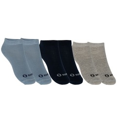Kit 3 Pares de Meias Cano Baixo Tamanho 27-30 Oxer Infantil - Foto 1