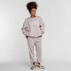 Blusão Nike Sportswear sem Capuz Phoenix Oversized FLC Logo - Foto 1