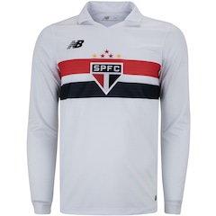 Camisa do São Paulo I 24 New Balance Masculina Manga Longa Torcedor - Foto 1
