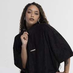 Camiseta FTDNC Manga Curta Oversized Gola Alta Zipper - Foto 4