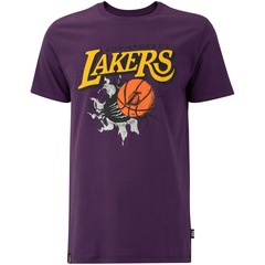 Camiseta do Los Angeles Lakers Masculina NBA Air Ball - Foto 1
