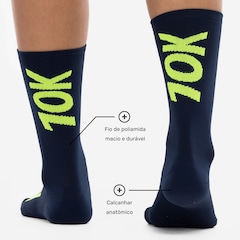 Meia Para Corrida Rally Crew 10k Cano Alto Tamanho 34-38 ASICS Adulto - Foto 4