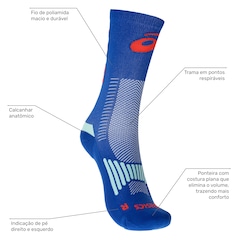 Meia Para Corrida Rally Crew 21k Cano Alto Tamanho 34-38 ASICS Adulto - Foto 2