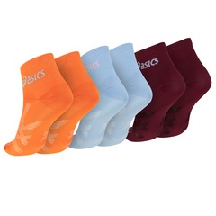 Kit 3 Pares Meias Para Corrida ASICS Cano Baixo Quarter Tamanho 34-38 Adulto - Foto 2