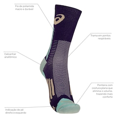 Meia de Corrida ASICS Rally Crew Cano Alto Adulto - Foto 2