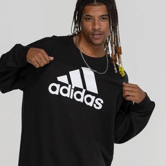 Blusão adidas sem Capuz Moletom Big Logo - Foto 6