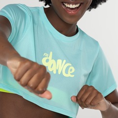 Blusa Cropped Feminina Fit Dance Manga Curta - Foto 3