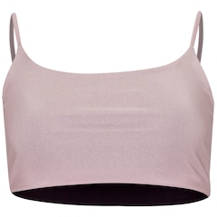 Top Fitness sem Bojo Oxer Baixa Sustentação Brilho Reversível Adulto - Foto 1