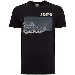 Camiseta Masculina ASICS Manga Curta Malha Est Sneaker - Foto 1