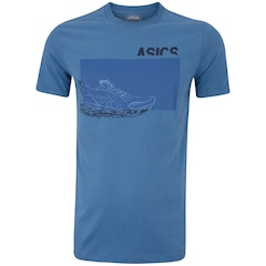 Camiseta Masculina ASICS Manga Curta Malha Est Sneaker - Foto 5