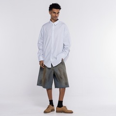 Camisa Piet Manga Longa Cotton Striped Long Sleeve - Foto 1