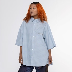 Camisa Piet Manga Curta Cotton Plaid Short Sleeve Shirt - Foto 4