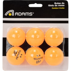 Kit de Bola de Tênis de Mesa Adams 6 Unidades - Foto 1