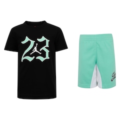 Conjunto Jordan Infantil Nike MVP 23 Camiseta + Bermuda - Foto 1