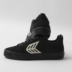 Tênis Cariuma Catiba Pro Low All Black Suede And Canvas Ivory Logo - Foto 6