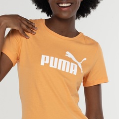Camiseta Feminina Puma Manga Curta ESS Tee Logo - Foto 3