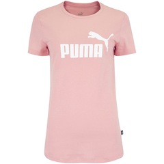 Camiseta Feminina Puma Manga Curta ESS Tee Logo - Foto 1