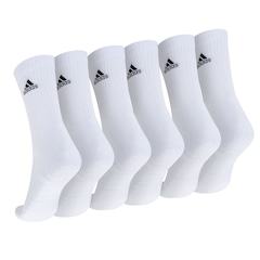 Kit de Meias adidas Cano Médio 3 Listras Adulto 3 Pares - Foto 2