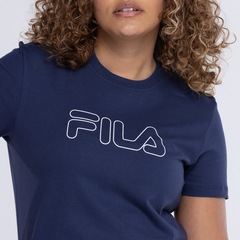 Camiseta Feminina Fila Manga Curta Regular Basic Outline - Foto 3